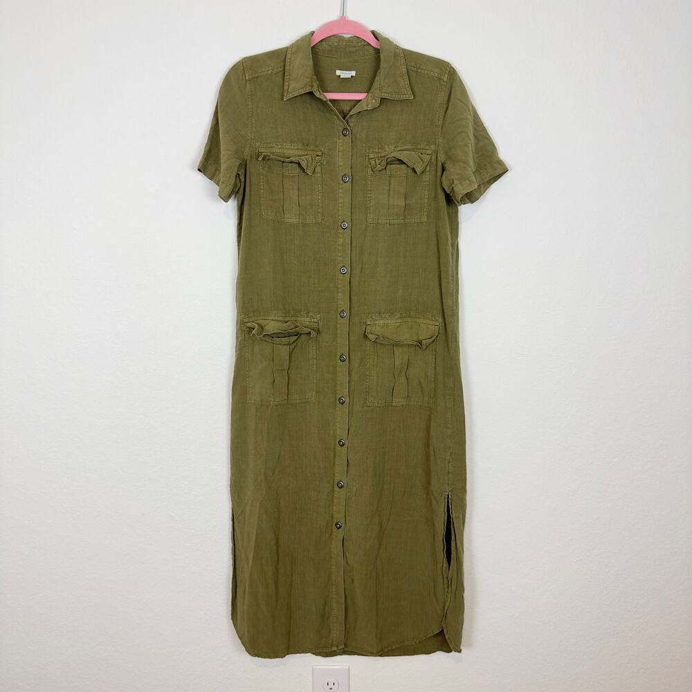 Sundance Harper Button Front Lyocell Midi Dress I… - image 1